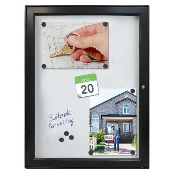 INFOBOX magnetic w/lock 4xA4 - Black