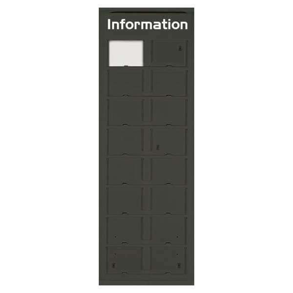 Info Module Board 16xA6 - Charcoal, RAL 7016