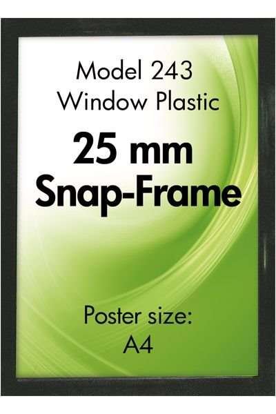 Double Sided Window Frame A4 Plast, Black