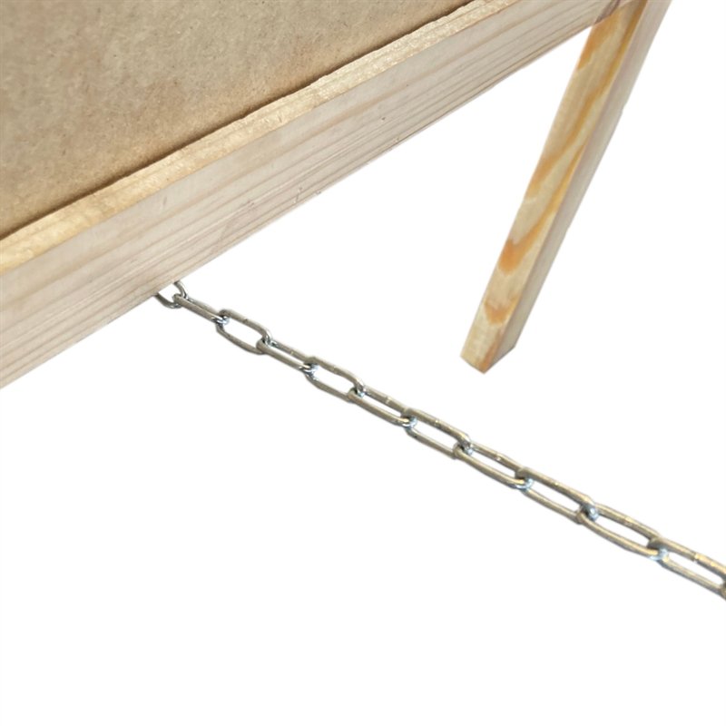 Wooden A-Board,  natural wooden frame and black chalkboard plate, 60 x 100cm incl. 8 chalk board markers