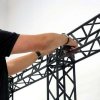 Crown Truss Single Banner, 15 x 15 cm, black exhibition wall #3