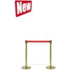 Crowd Control System, pole with Red belt. Gold System #4