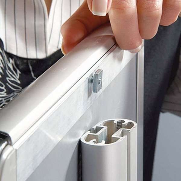 Mini Multi Stand with A4 Snap Frame and round shelf