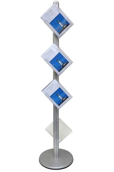 MULTISTAND 21 Single sided, 4 pcs. Tilted A4 Shelves