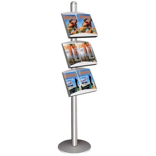 MULTISTAND 5 Single sided 3 x acryl shelve Alu