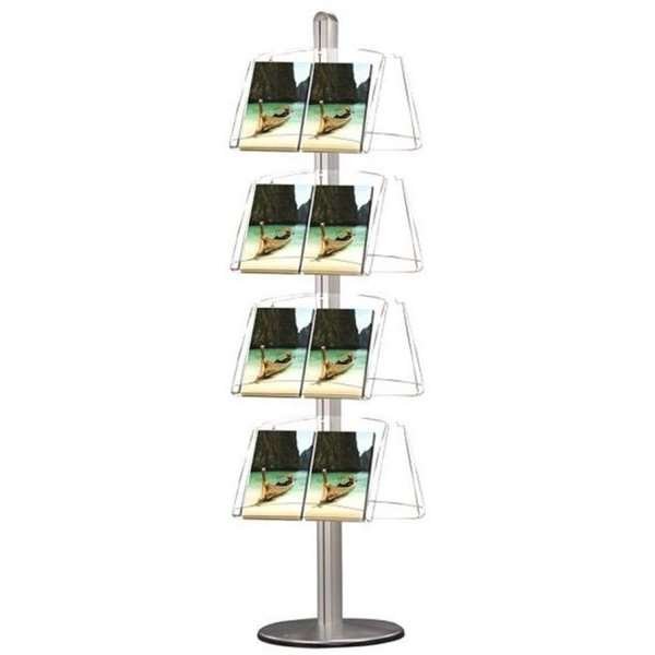 MULTISTAND 8 Doublesided 4 x steel shelve Alu