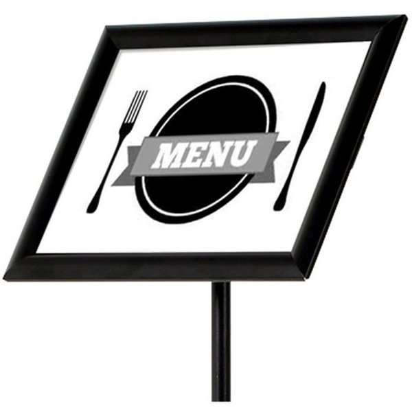 Infostand Telescopic Black  A4