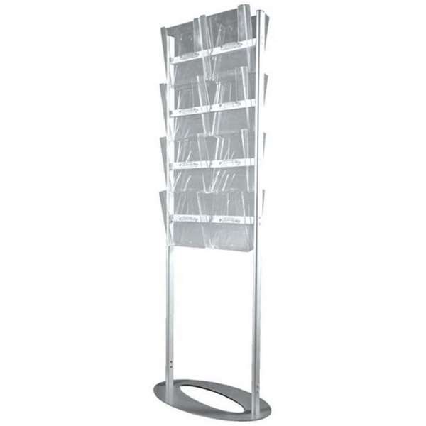Ellipse Stand, single sided, with 8 acrylic holders