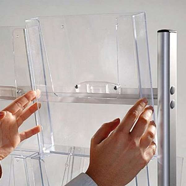 Ellipse Stand, single sided, with 8 acrylic holders