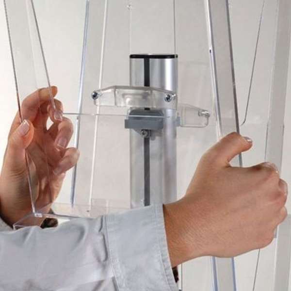 Brochurestand Duo, with 10 pcs. A4 acrylic holders