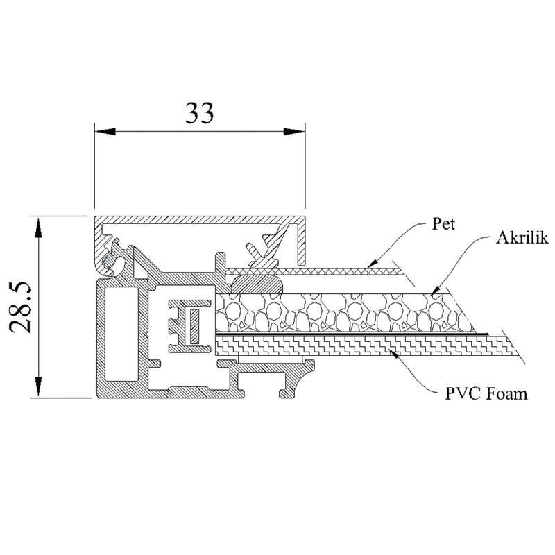 CROWN  LED OUT BOX, A4 single sided - black