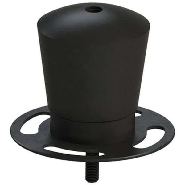 Crowd control top for rope, with tread. Black