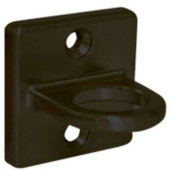 Wall fitting, black, for Crowd Barrier rope/pole