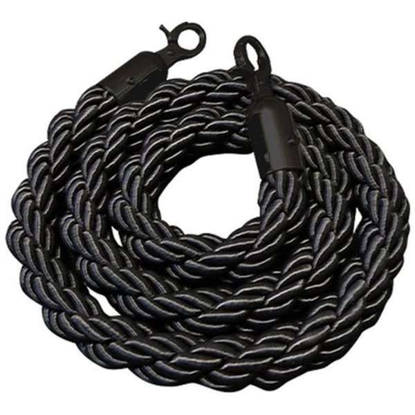 Black rope with black hooks for Crowd Barrier stands