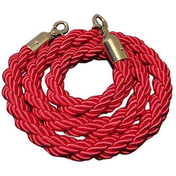 Crowd control rope,  Red - Gold fixing