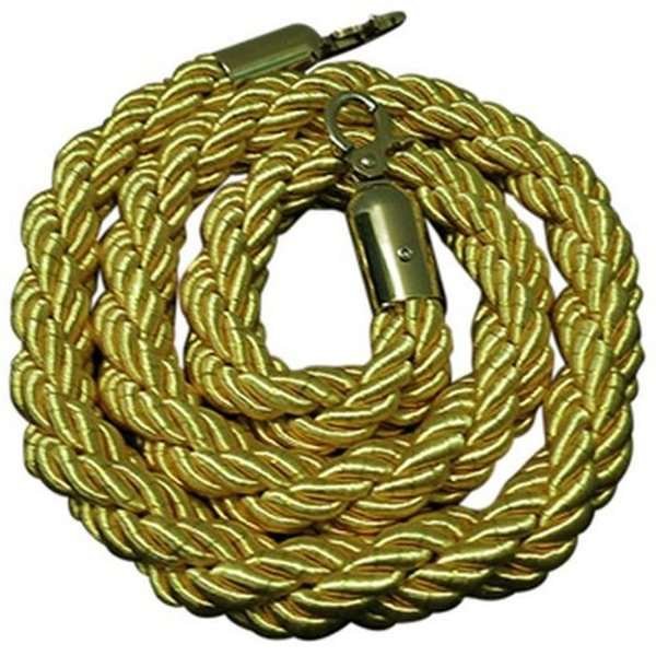 Golden rope with golden hooks for Crowd Barrier stands