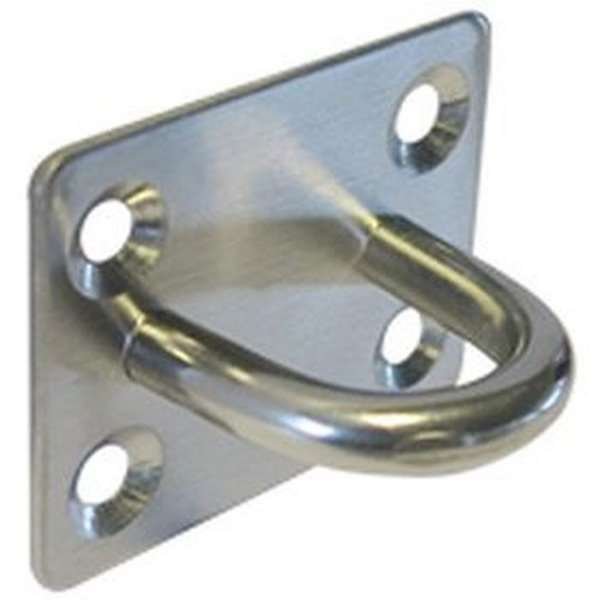 Wall fitting, silver, for Crowd Barrier rope/pole