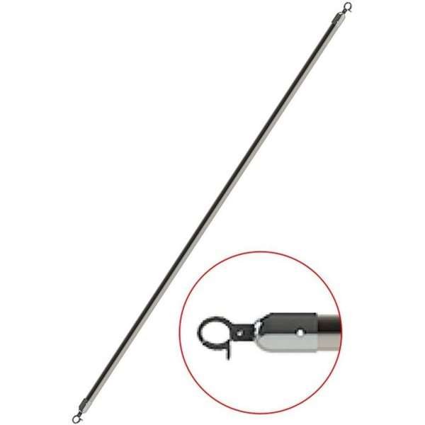 Pole, silver, 157 cm, for Crowd Barrier stands
