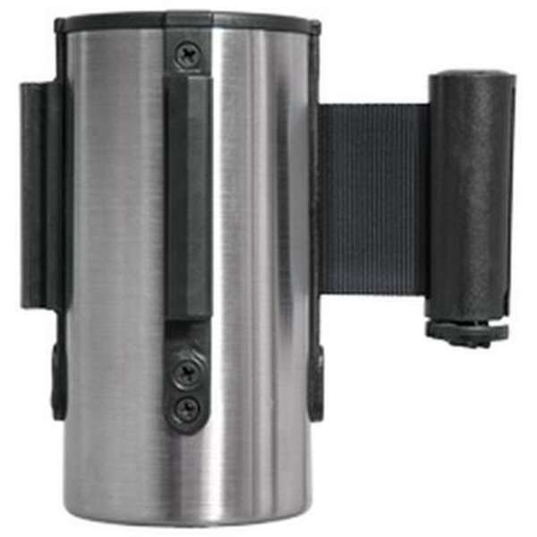 Crowd Barrier, Wall Dispenser, Black with 3meter Black belt