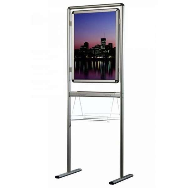 Info-Line Poster, double sided stand A1, with 2 acrylic shelves