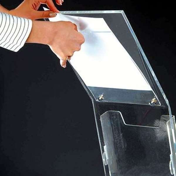 Acrylic Info Stand, for A4 brochures