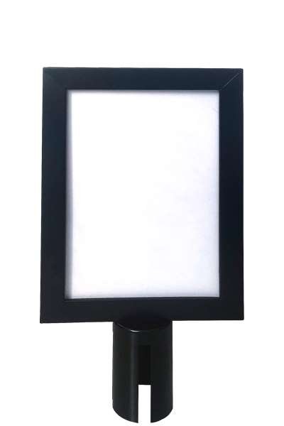 Sign holder for Crowd Barrier Belt system, Black, A4 #1
