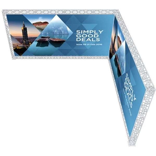 Crown Truss L-Shape 5 x 5 m, 15 x 15 cm, white