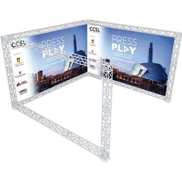 Crown Truss U-Shape 4 x 4 m, 15 x 15 cm, white