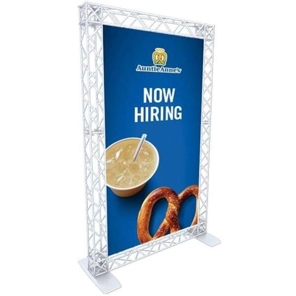 Crown Truss Single Banner, 15 x 15 cm, white exhibition wall
