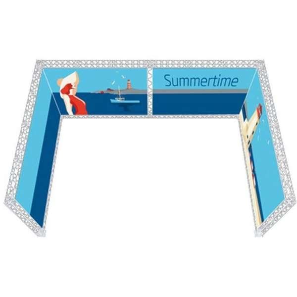 Crown Truss U-Shape 4 x 6 m, 15 x 15 cm, white