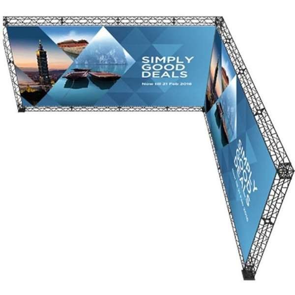 Crown Truss L-Shape 5 x 5 m, 15 x 15 cm, black