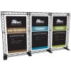 Crown Truss Triple Banner, 15 x 15 cm, black exhibition wall #1
