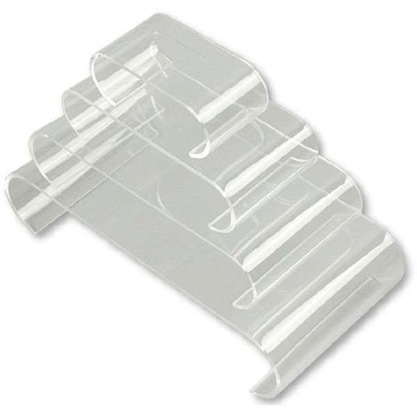 Nesting Shelves Rounded x 4, clear acrylic