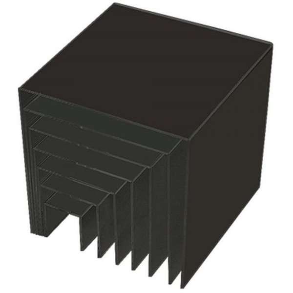 Nesting Shelves x 7, black acrylic