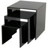 Nesting Shelves x 3, black, acrylic #1