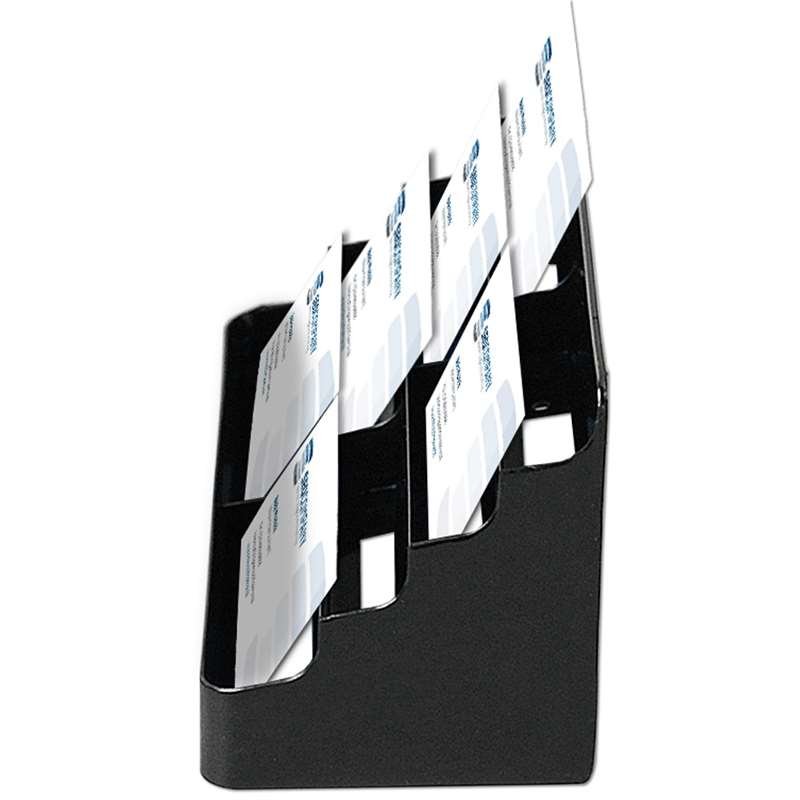Business Card holder, 4x2 pcs. - horizontal - Black