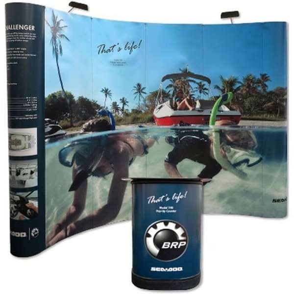 Pop-up Wall Curved, 3 sections