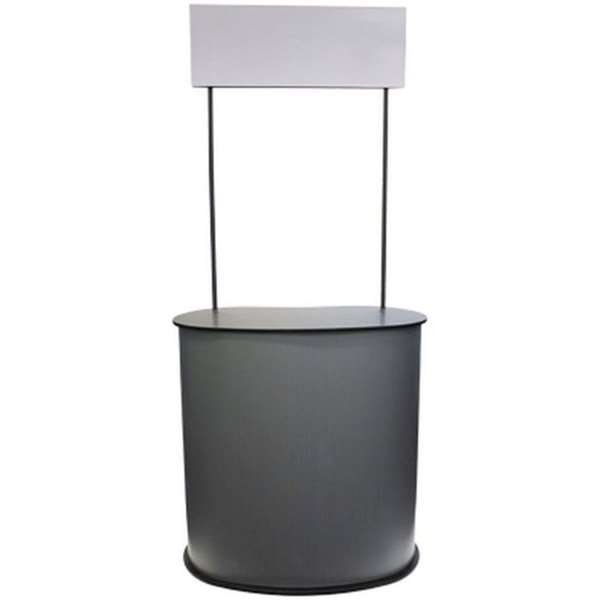 Panel Counter Curved with Logotop and wheels, black