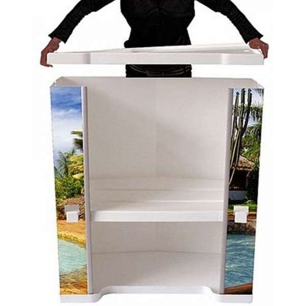 Basic Counter with Logotop, white