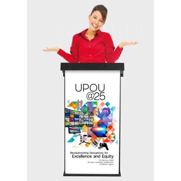 Wood Podium, black, with bag