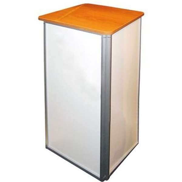 Square Counter, with top plate in wooden look