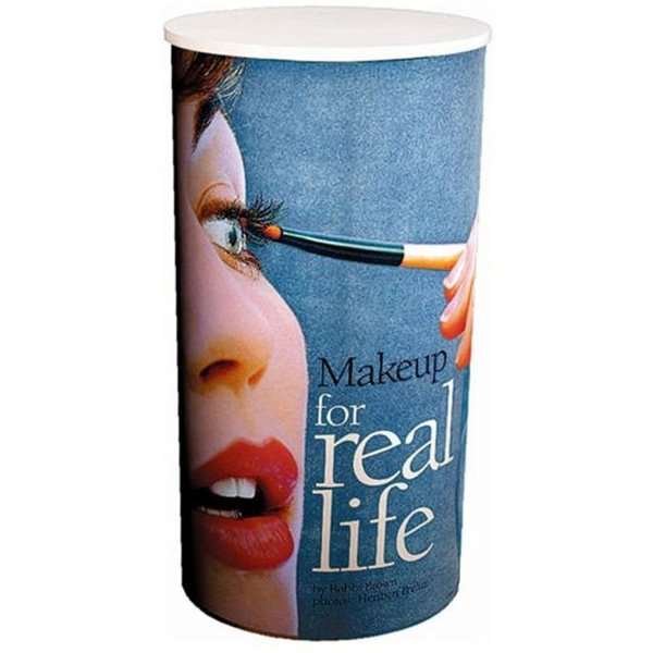 Circle Counter, white, with 8 PET panels and suitcase