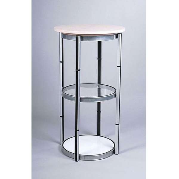 Circle Counter, white, with 8 PET panels and suitcase