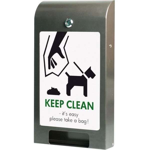 Dispenser for Dogbags, grey, with A4 info