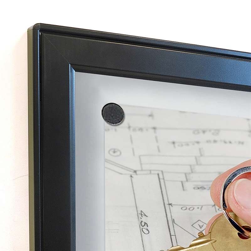 INFOBOX magnetic w/lock 4xA4 - Black