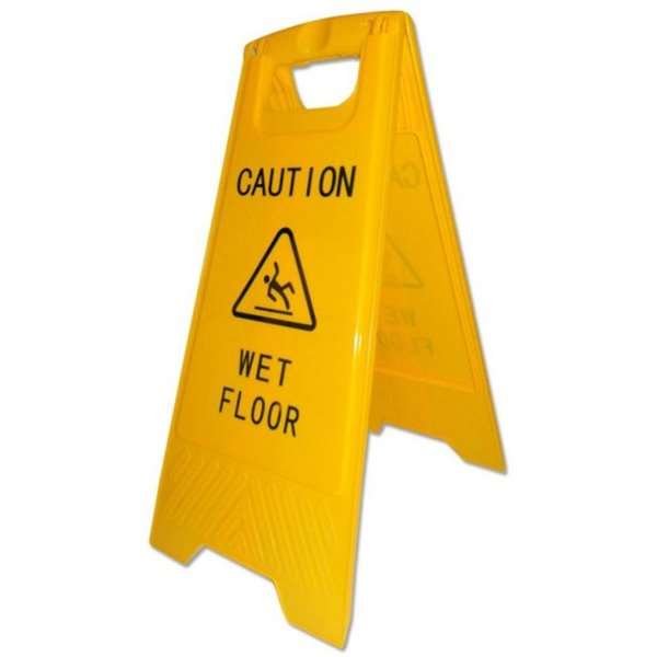 Caution Board, yellow, texted with 