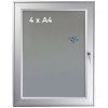 Infobox, alu/silver, with felt and lock, 4 x A4 #6