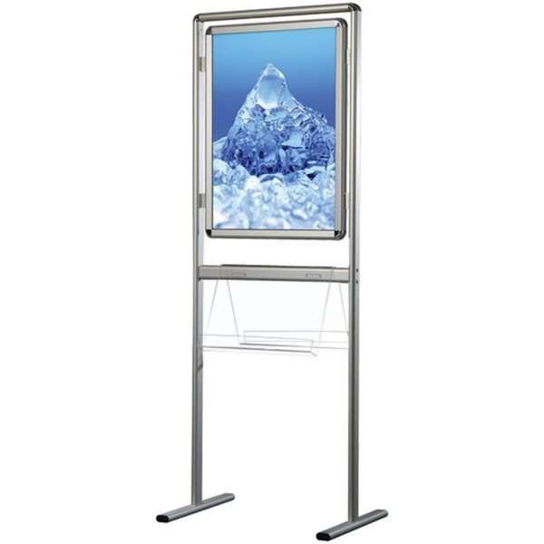 Info-Line Poster, double sided stand A1, with 2 acrylic shelves