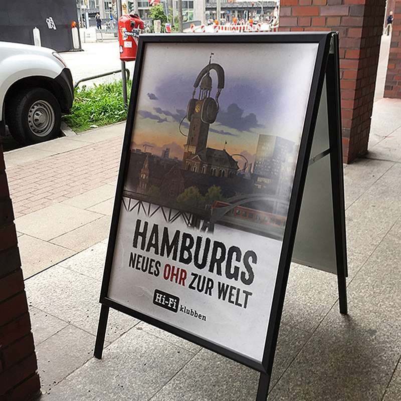 Alu-Line Standard Pavement Board, black, 70 x 100 cm