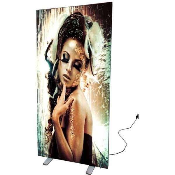 LED-Tex Light Box Stand, double sided, 100 x 200 cm
